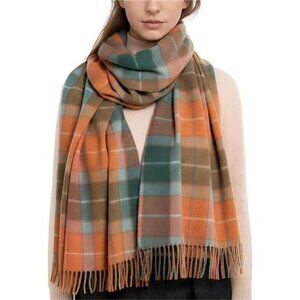 Long & Wide Scottish Tartan Plaid Shawl Wrap – Soft Cashmere Feel 80" x 30" in